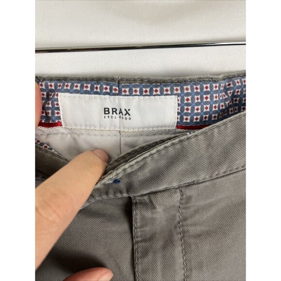 Brax Feel Good Gray Cotton Chino Pants Mens Size 38 - Picture 3 of 9